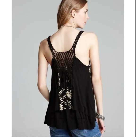 NWT,Free People Tiger Lily Boho Fringe Southwestern Braided Tank Top, Size Small - Picture 4 of 8